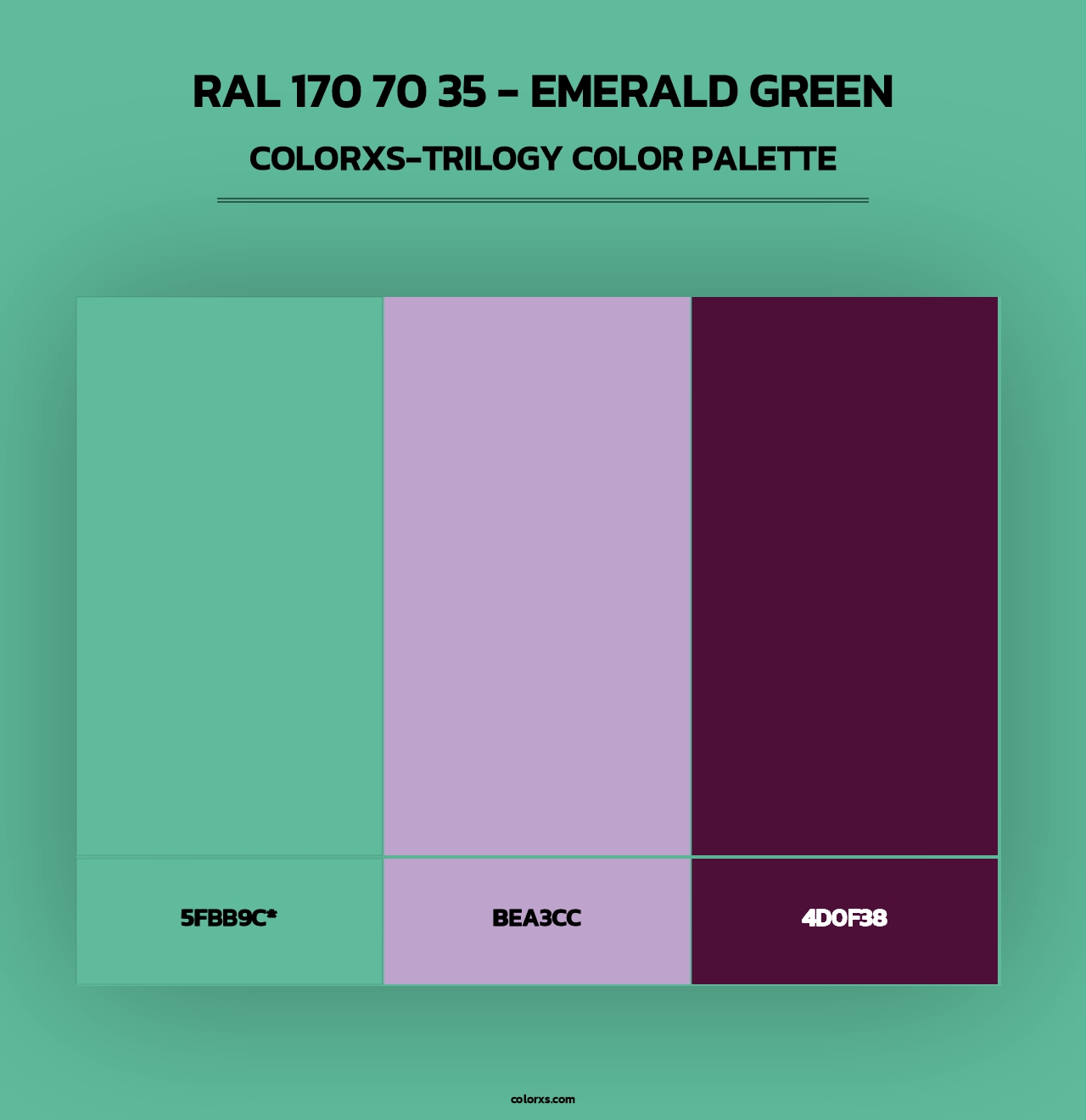 RAL 170 70 35 - Emerald Green - Colorxs Trilogy Palette