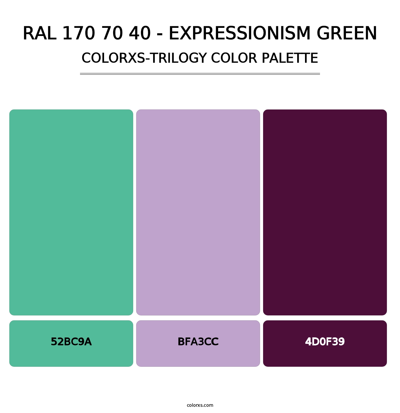RAL 170 70 40 - Expressionism Green - Colorxs Trilogy Palette