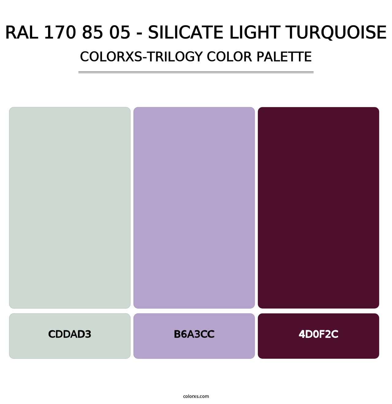 RAL 170 85 05 - Silicate Light Turquoise - Colorxs Trilogy Palette