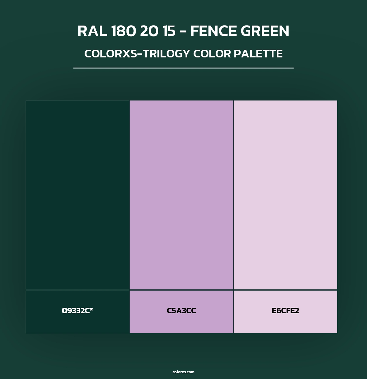 RAL 180 20 15 - Fence Green - Colorxs Trilogy Palette