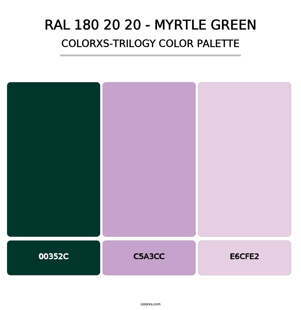 RAL 180 20 20 - Myrtle Green - Colorxs Trilogy Palette
