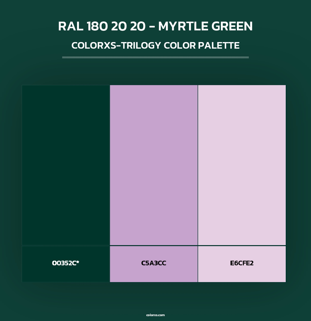 RAL 180 20 20 - Myrtle Green - Colorxs Trilogy Palette