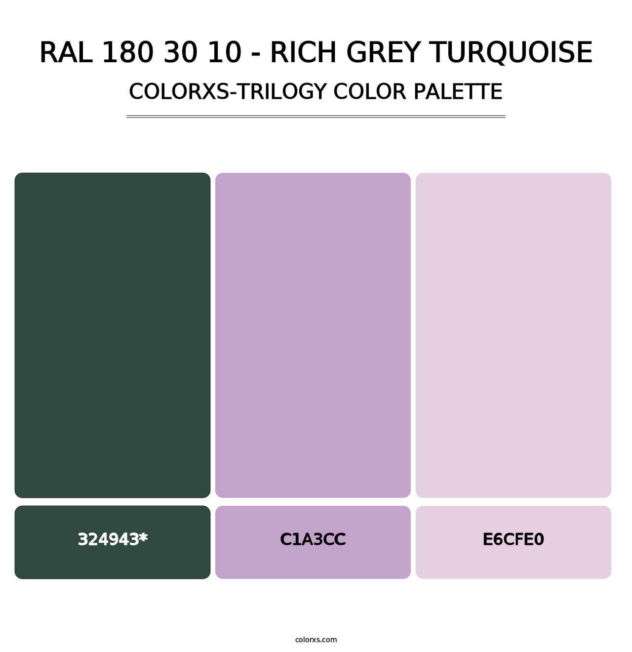 RAL 180 30 10 - Rich Grey Turquoise - Colorxs Trilogy Palette