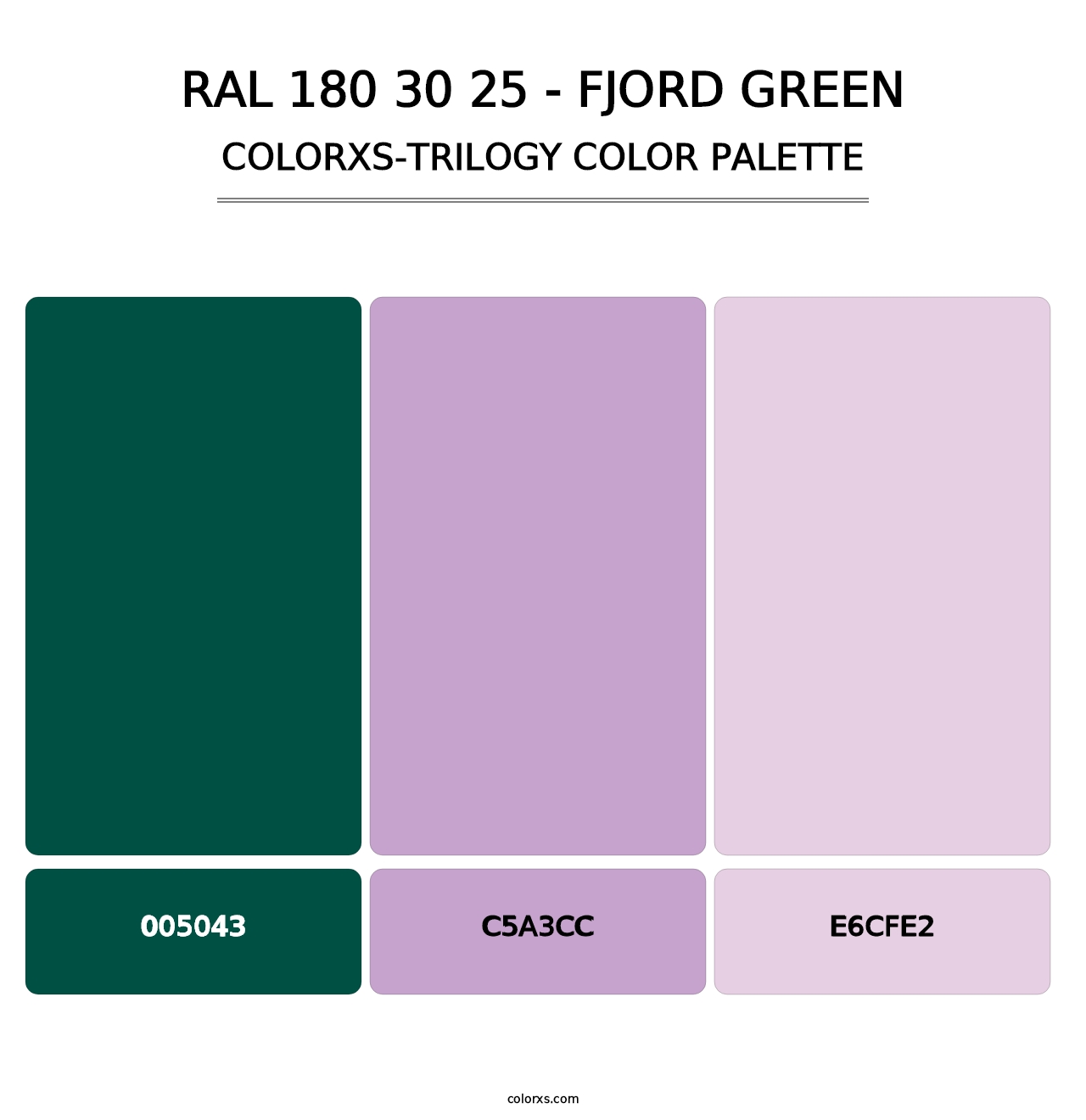 RAL 180 30 25 - Fjord Green - Colorxs Trilogy Palette