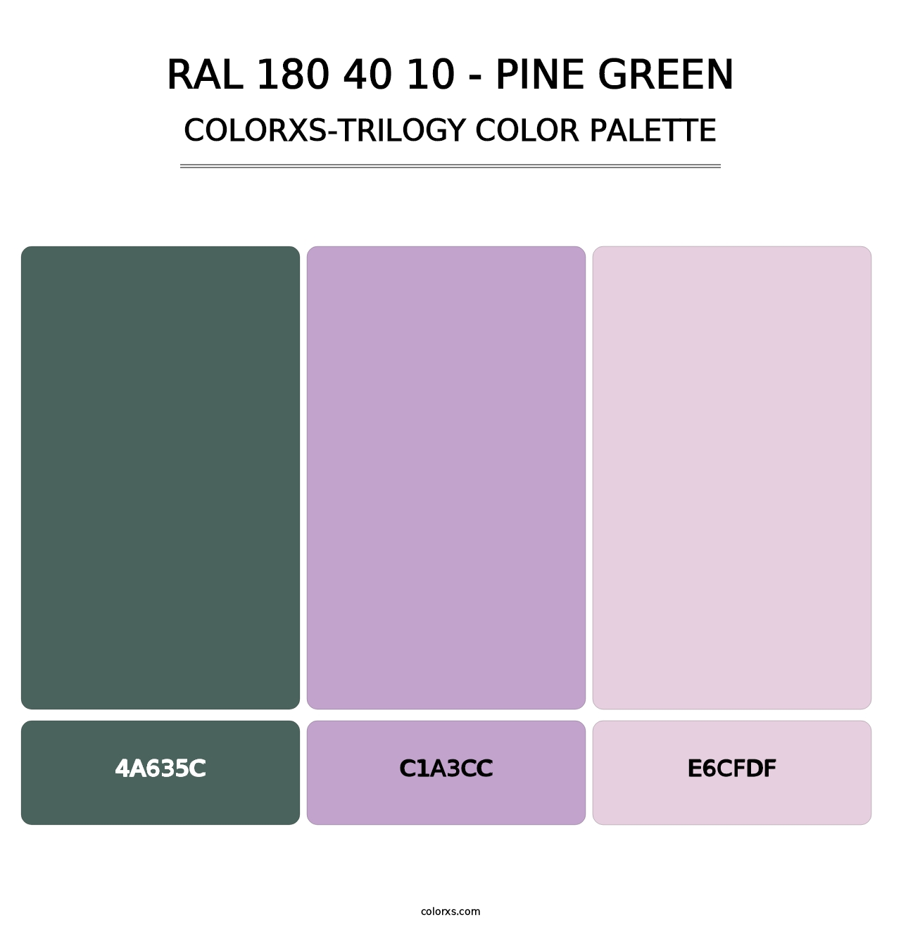 RAL 180 40 10 - Pine Green - Colorxs Trilogy Palette