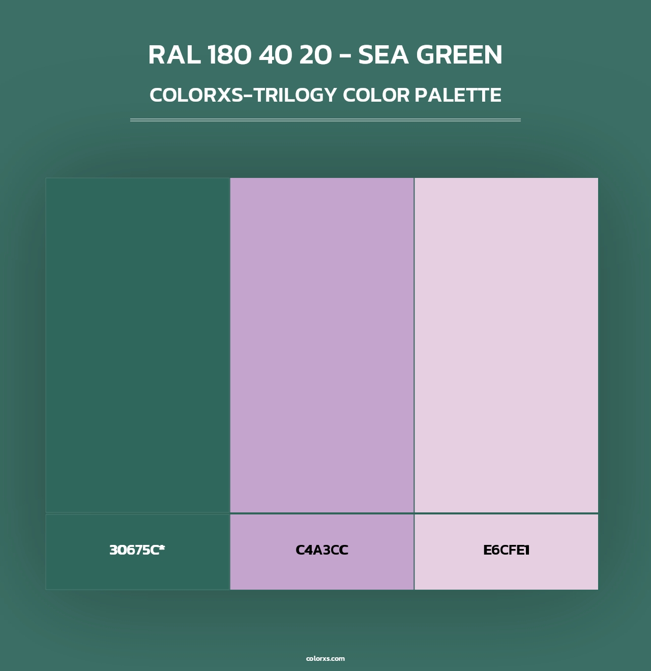 RAL 180 40 20 - Sea Green - Colorxs Trilogy Palette