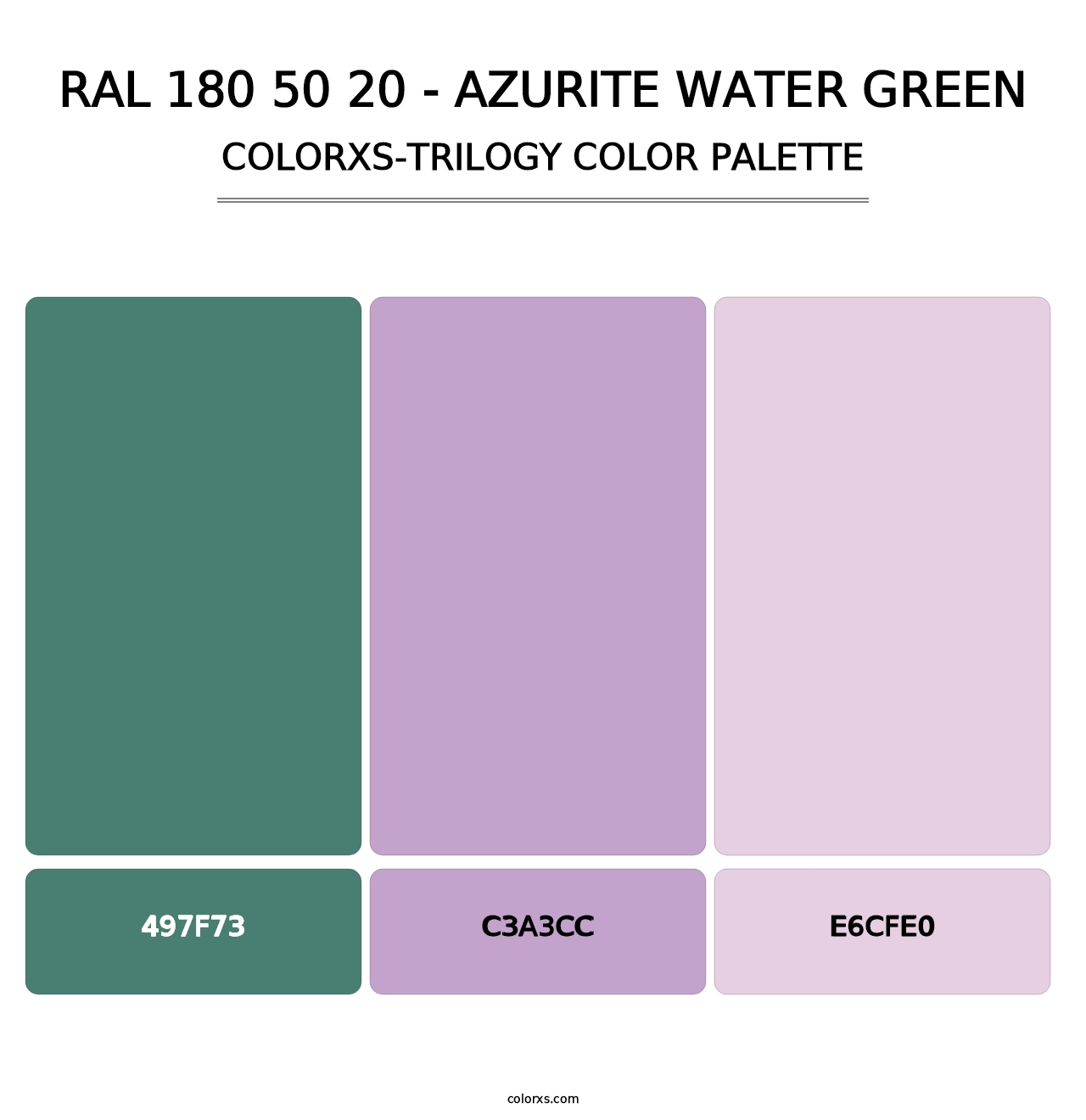 RAL 180 50 20 - Azurite Water Green - Colorxs Trilogy Palette