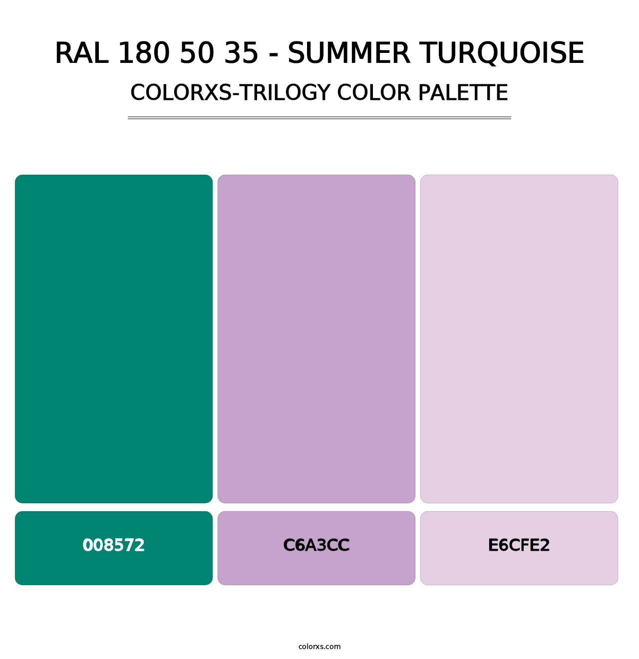 RAL 180 50 35 - Summer Turquoise - Colorxs Trilogy Palette