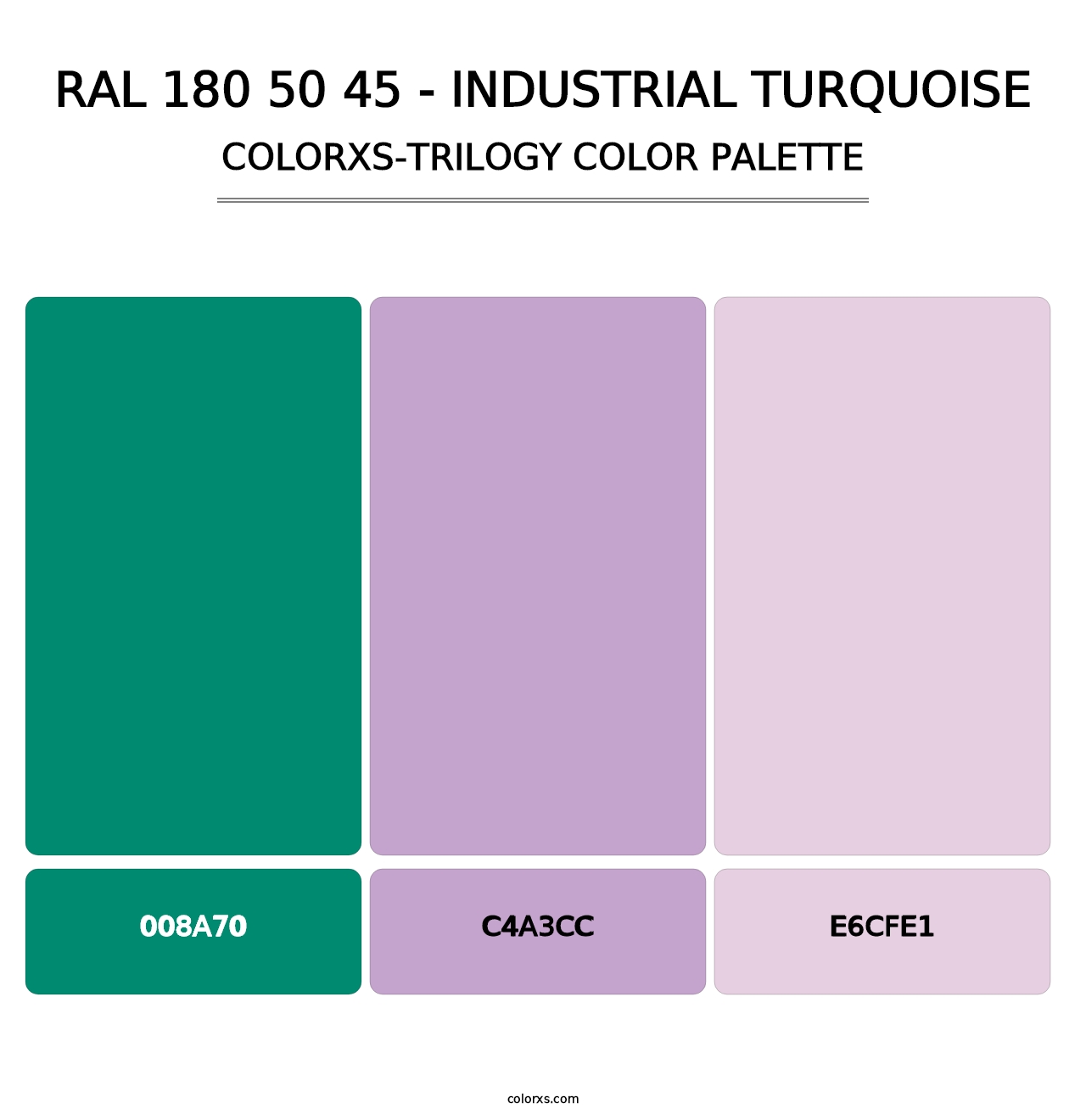 RAL 180 50 45 - Industrial Turquoise - Colorxs Trilogy Palette
