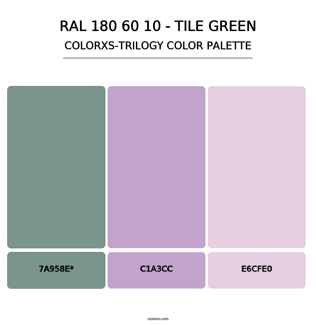 RAL 180 60 10 - Tile Green - Colorxs Trilogy Palette