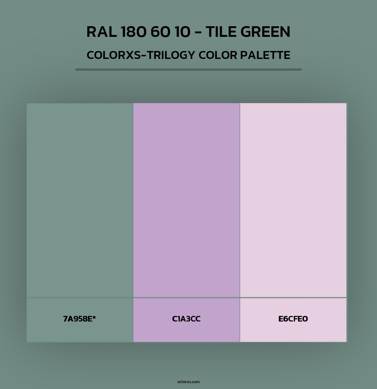 RAL 180 60 10 - Tile Green - Colorxs Trilogy Palette