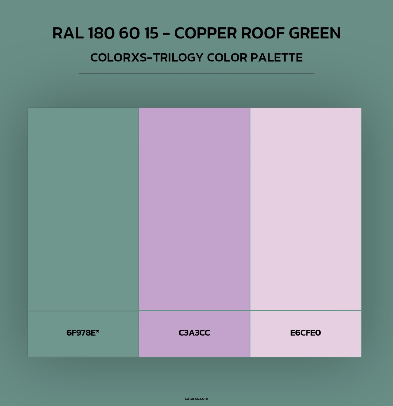 RAL 180 60 15 - Copper Roof Green - Colorxs Trilogy Palette