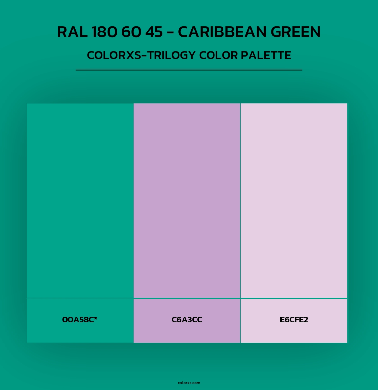 RAL 180 60 45 - Caribbean Green - Colorxs Trilogy Palette
