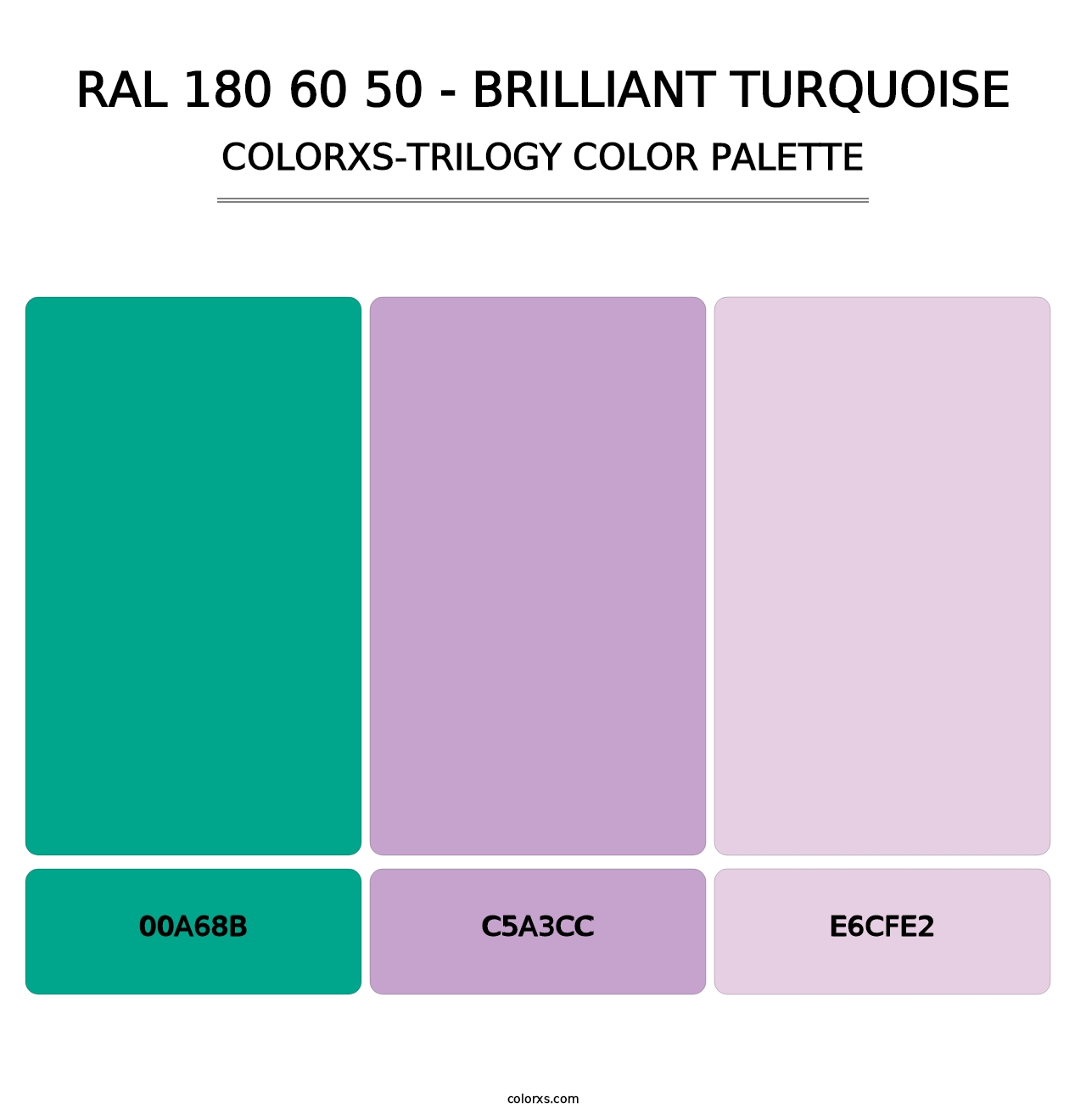 RAL 180 60 50 - Brilliant Turquoise - Colorxs Trilogy Palette