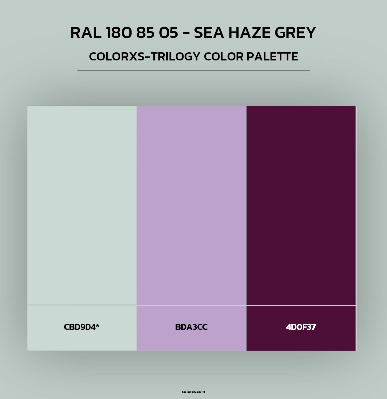 RAL 180 85 05 - Sea Haze Grey - Colorxs Trilogy Palette