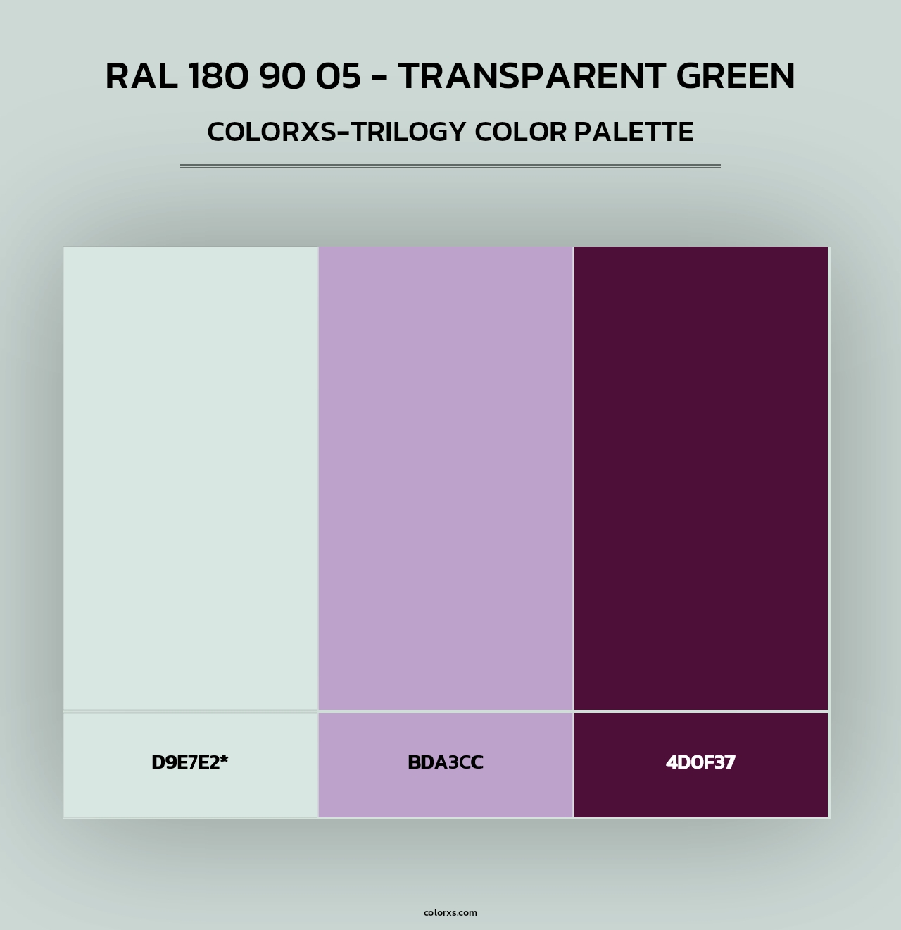 RAL 180 90 05 - Transparent Green - Colorxs Trilogy Palette