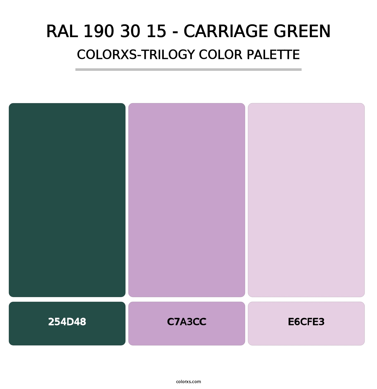 RAL 190 30 15 - Carriage Green - Colorxs Trilogy Palette