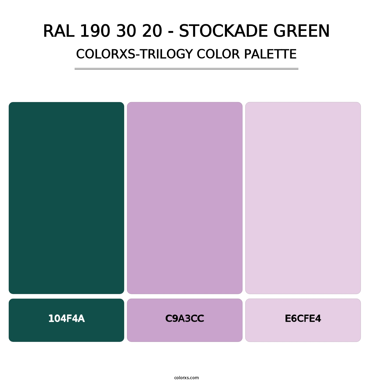 RAL 190 30 20 - Stockade Green - Colorxs Trilogy Palette