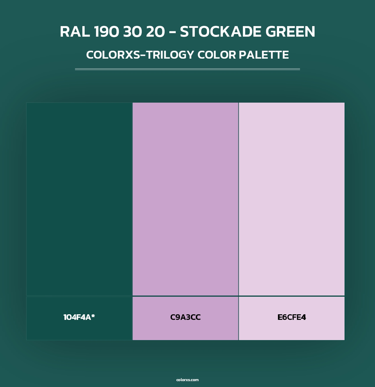RAL 190 30 20 - Stockade Green - Colorxs Trilogy Palette