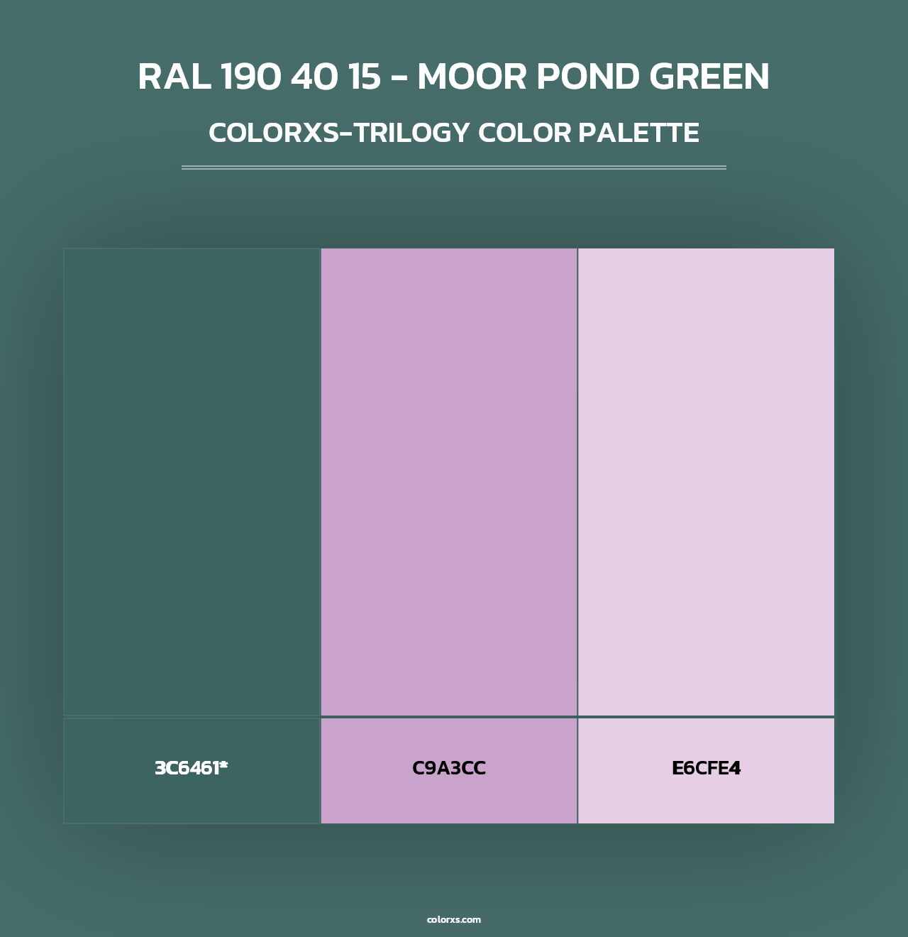 RAL 190 40 15 - Moor Pond Green - Colorxs Trilogy Palette