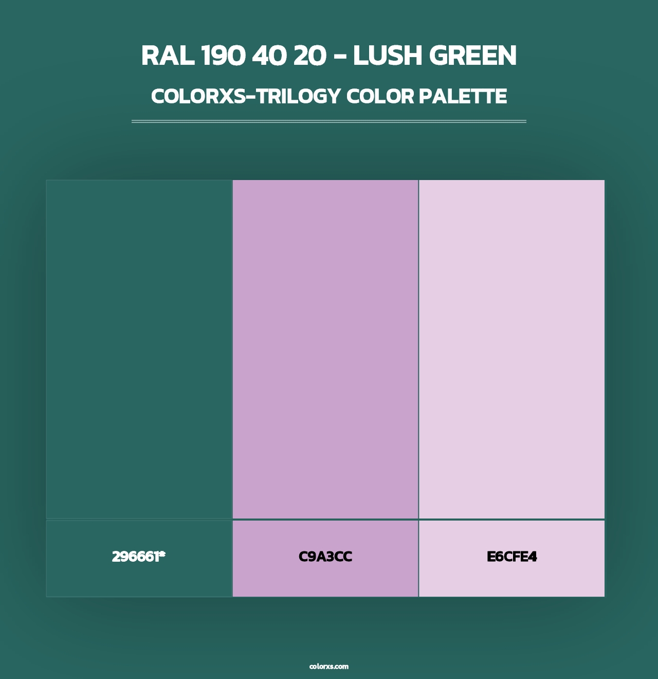 RAL 190 40 20 - Lush Green - Colorxs Trilogy Palette