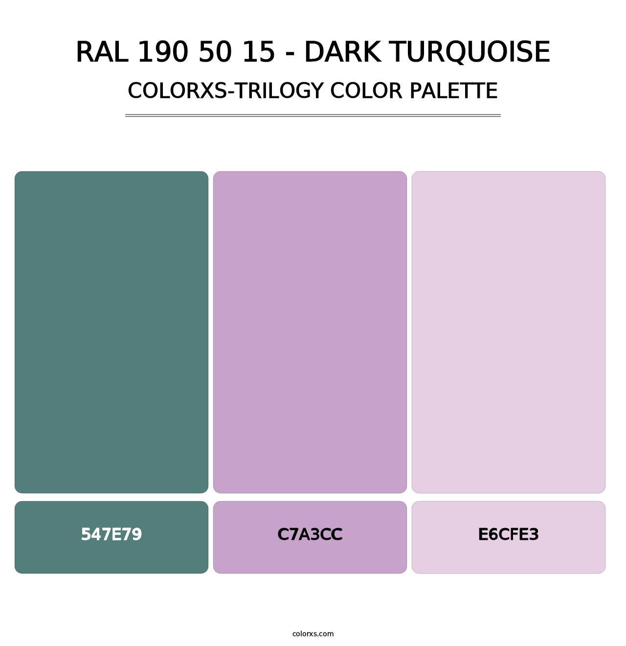 RAL 190 50 15 - Dark Turquoise - Colorxs Trilogy Palette