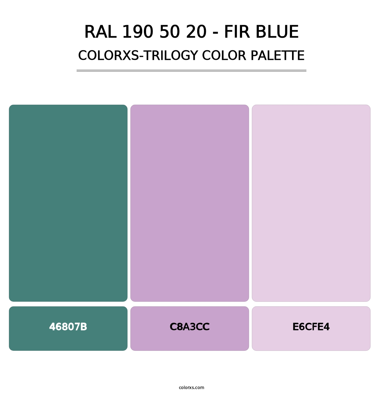 RAL 190 50 20 - Fir Blue - Colorxs Trilogy Palette