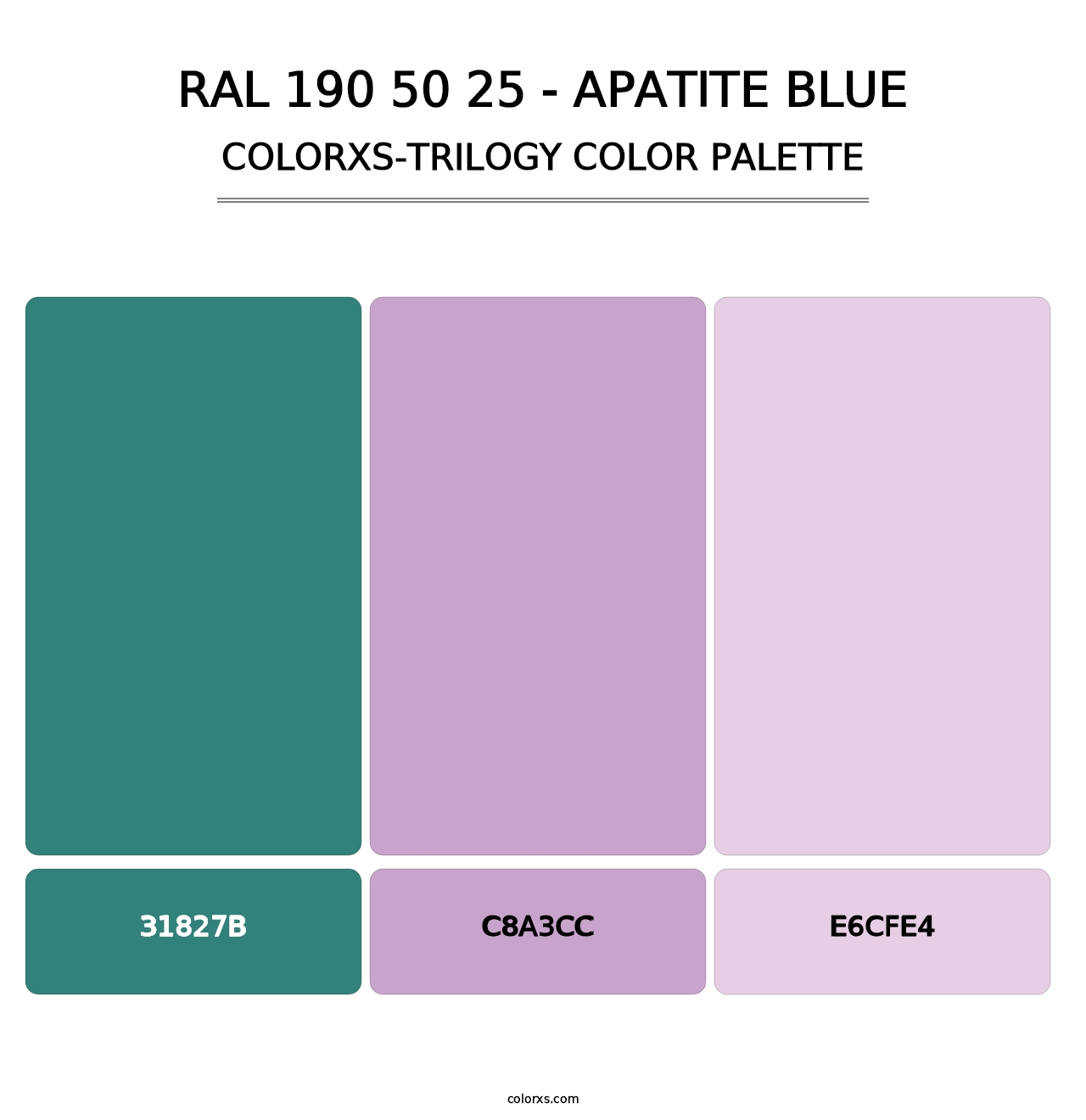 RAL 190 50 25 - Apatite Blue - Colorxs Trilogy Palette