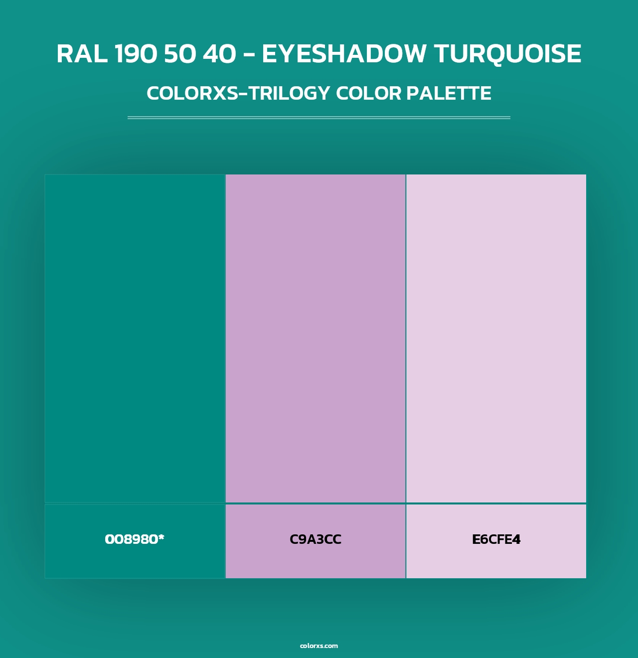 RAL 190 50 40 - Eyeshadow Turquoise - Colorxs Trilogy Palette