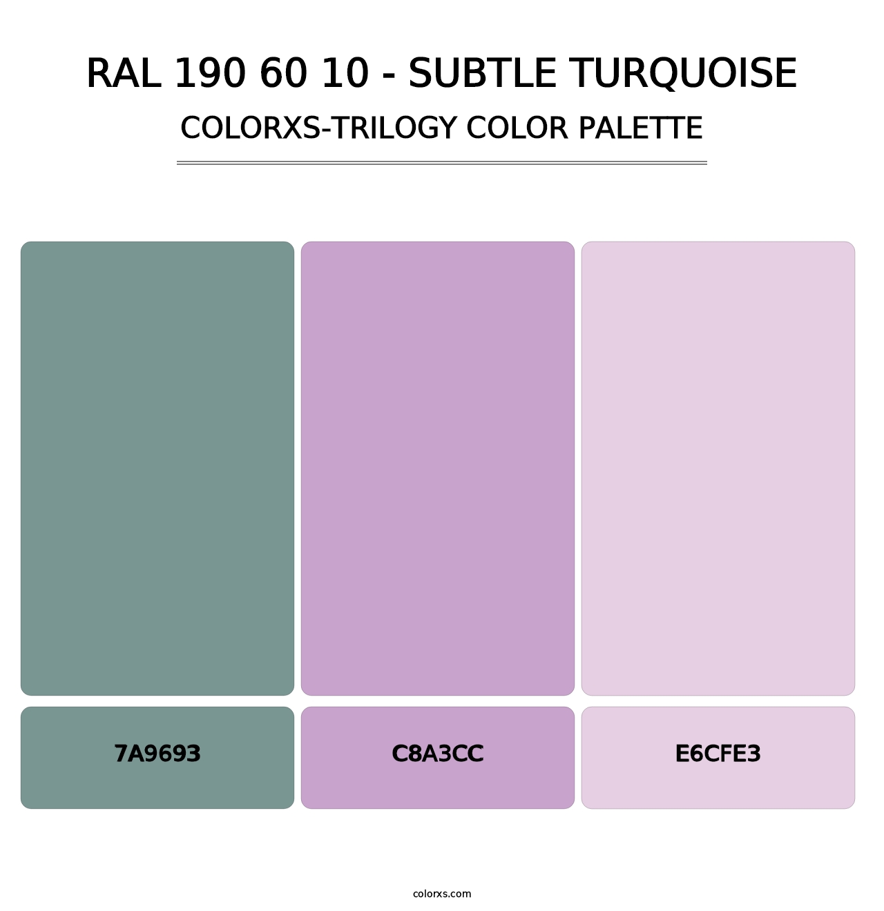 RAL 190 60 10 - Subtle Turquoise - Colorxs Trilogy Palette