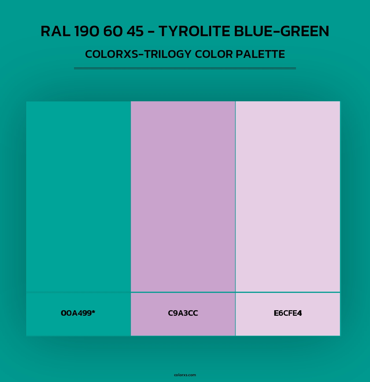 RAL 190 60 45 - Tyrolite Blue-Green - Colorxs Trilogy Palette