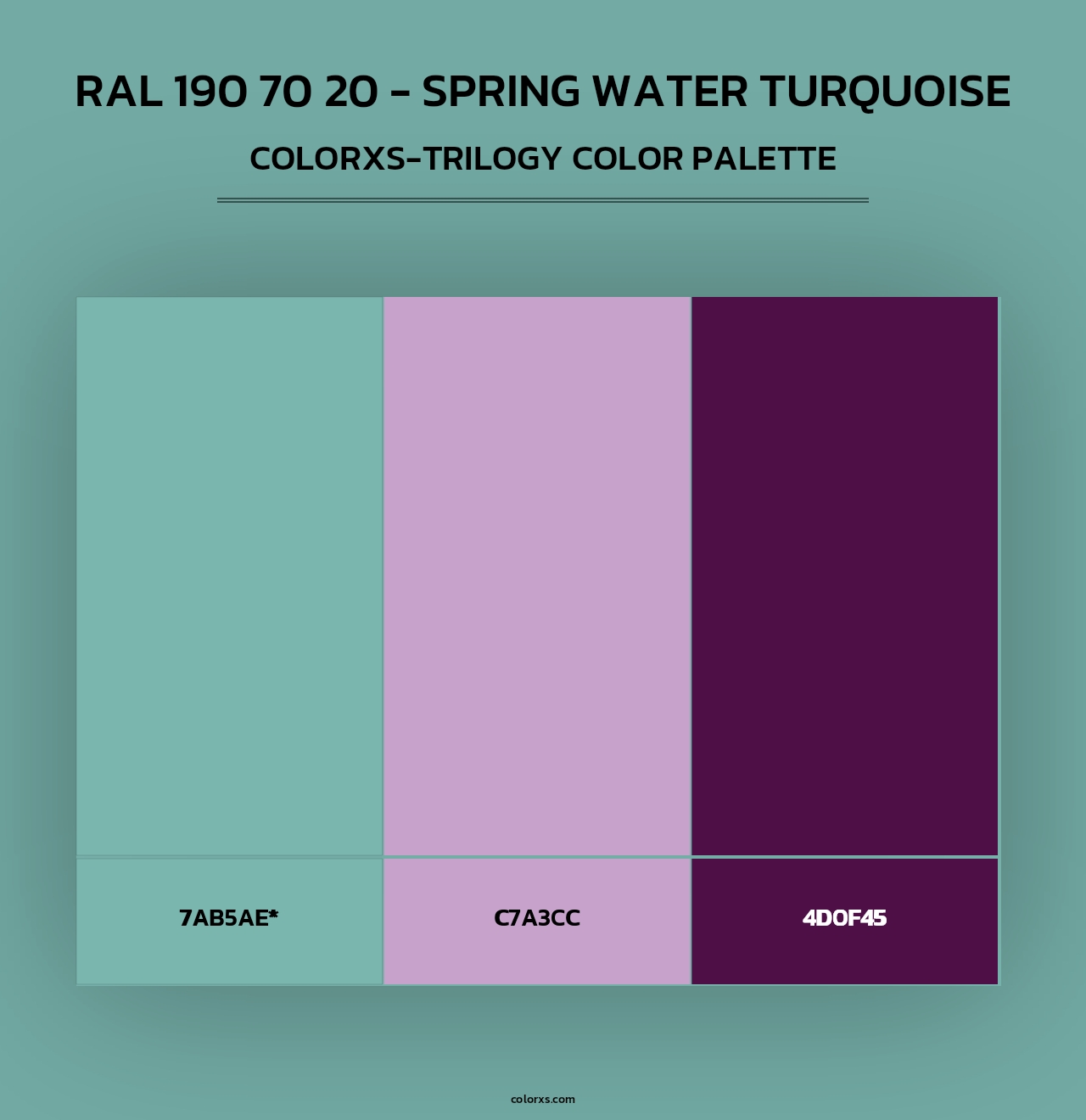 RAL 190 70 20 - Spring Water Turquoise - Colorxs Trilogy Palette
