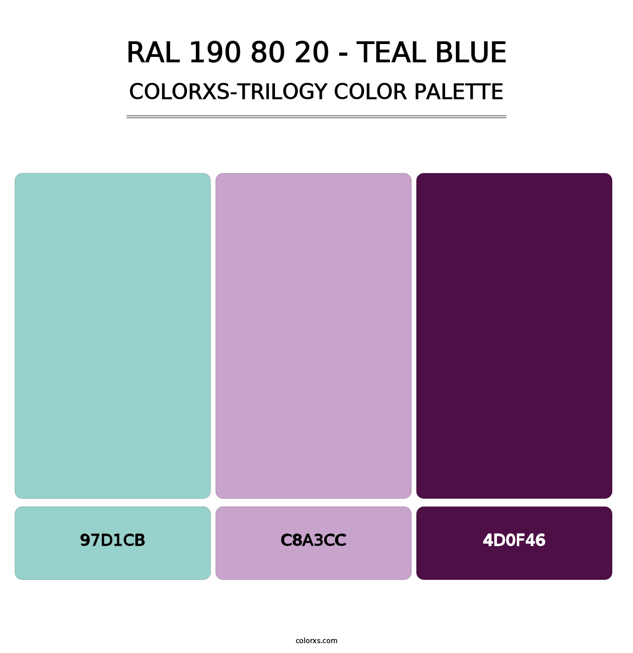 RAL 190 80 20 - Teal Blue - Colorxs Trilogy Palette