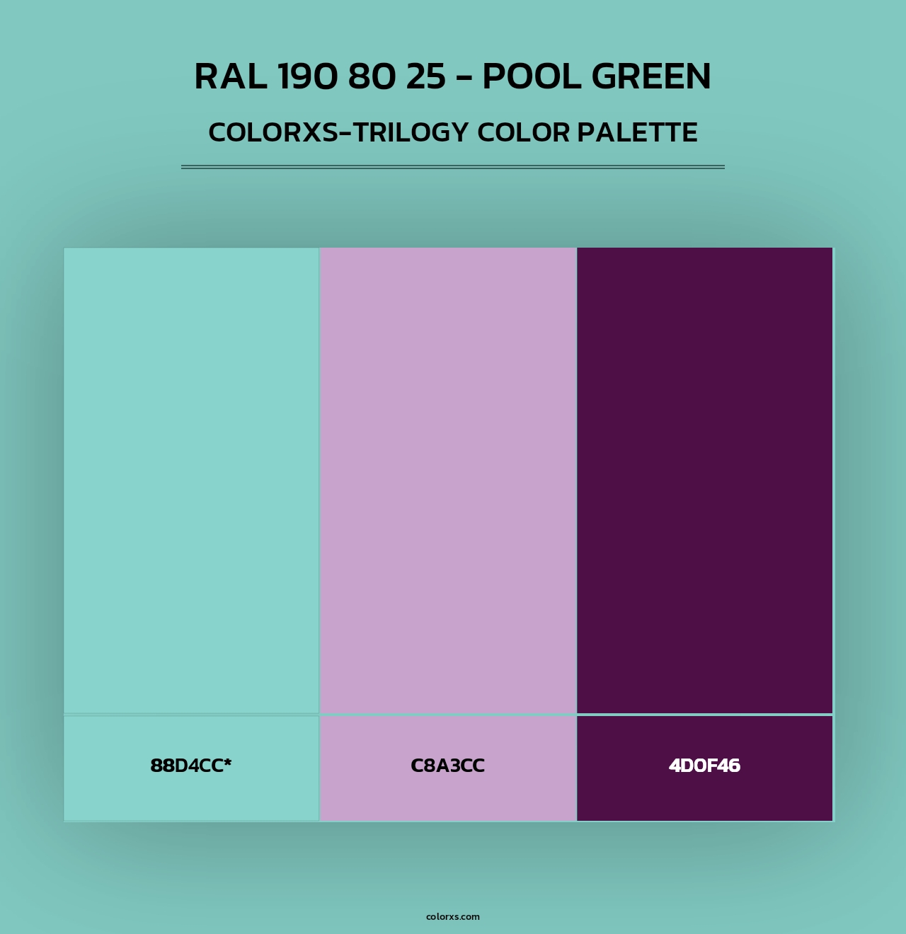 RAL 190 80 25 - Pool Green - Colorxs Trilogy Palette
