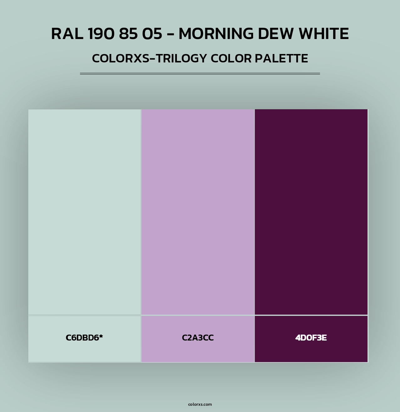 RAL 190 85 05 - Morning Dew White - Colorxs Trilogy Palette