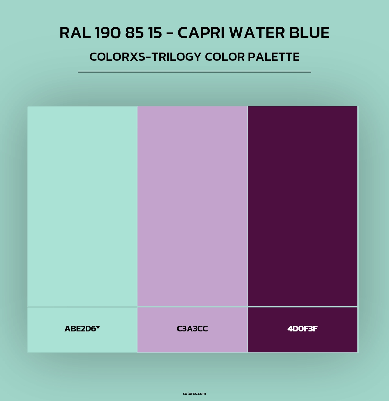 RAL 190 85 15 - Capri Water Blue - Colorxs Trilogy Palette