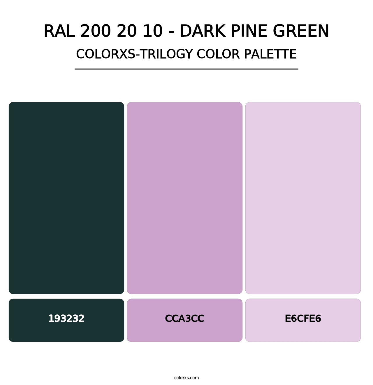 RAL 200 20 10 - Dark Pine Green - Colorxs Trilogy Palette