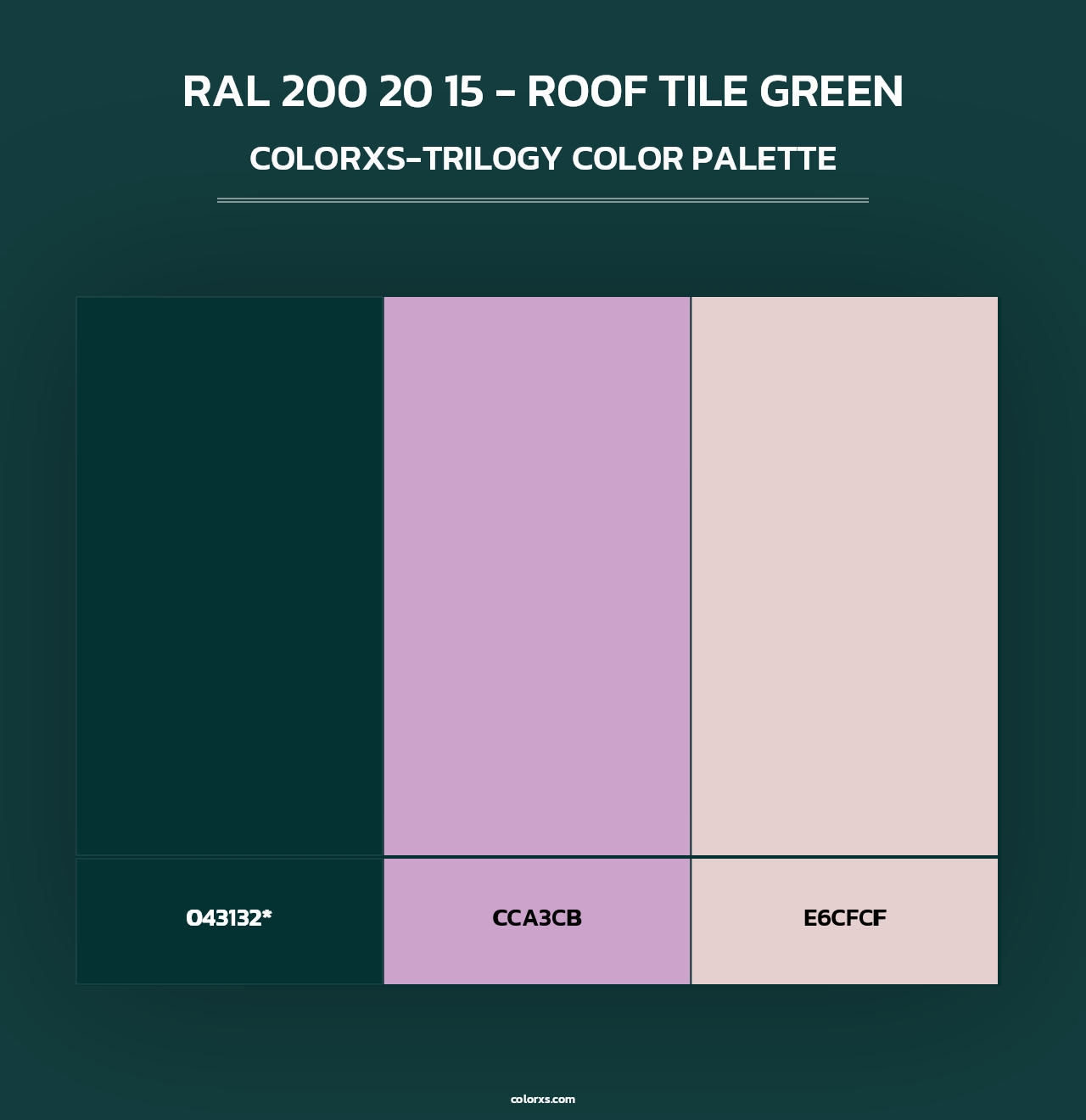 RAL 200 20 15 - Roof Tile Green - Colorxs Trilogy Palette