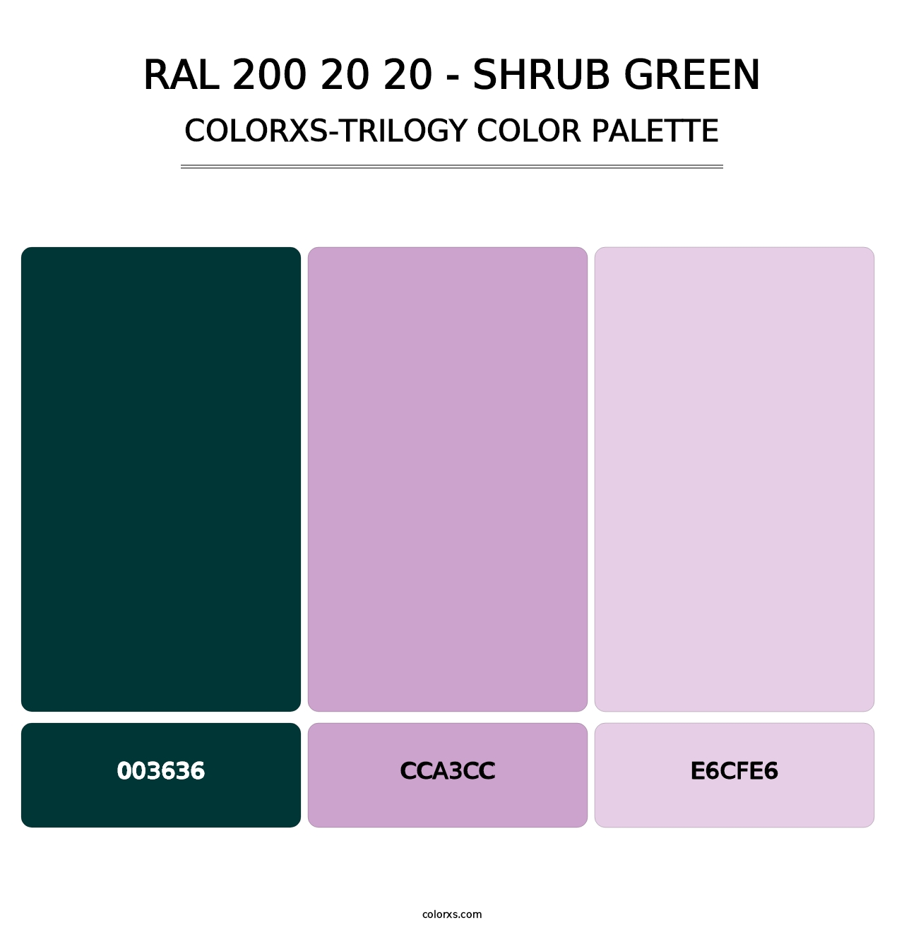 RAL 200 20 20 - Shrub Green - Colorxs Trilogy Palette