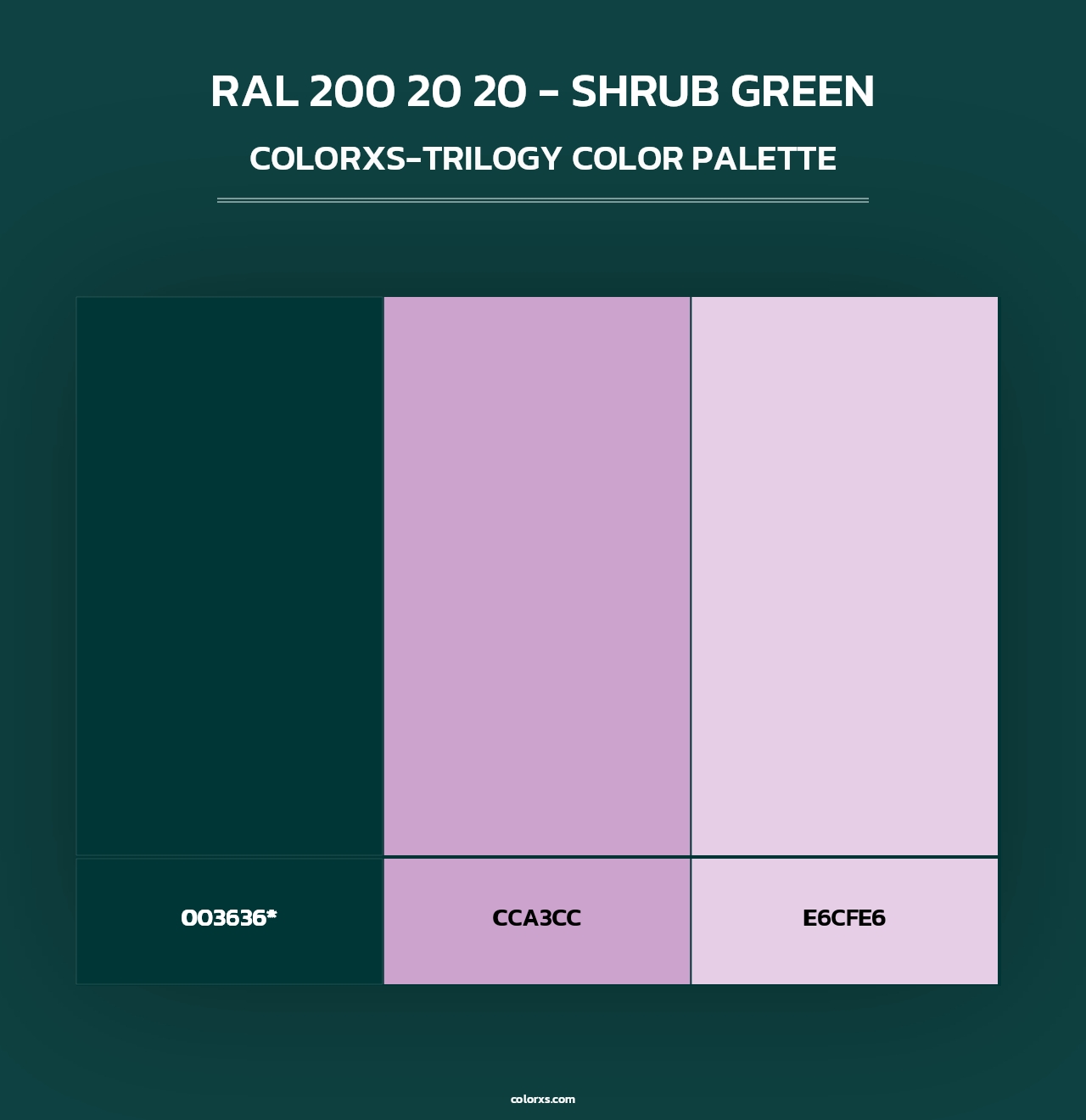 RAL 200 20 20 - Shrub Green - Colorxs Trilogy Palette