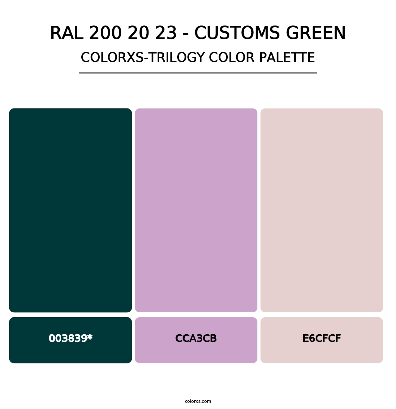 RAL 200 20 23 - Customs Green - Colorxs Trilogy Palette