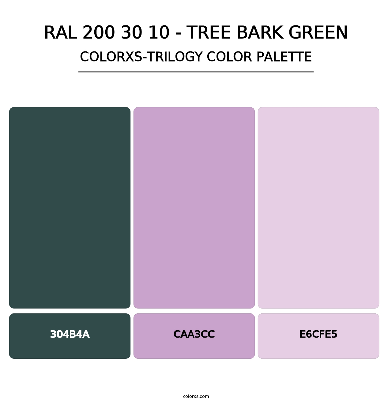 RAL 200 30 10 - Tree Bark Green - Colorxs Trilogy Palette