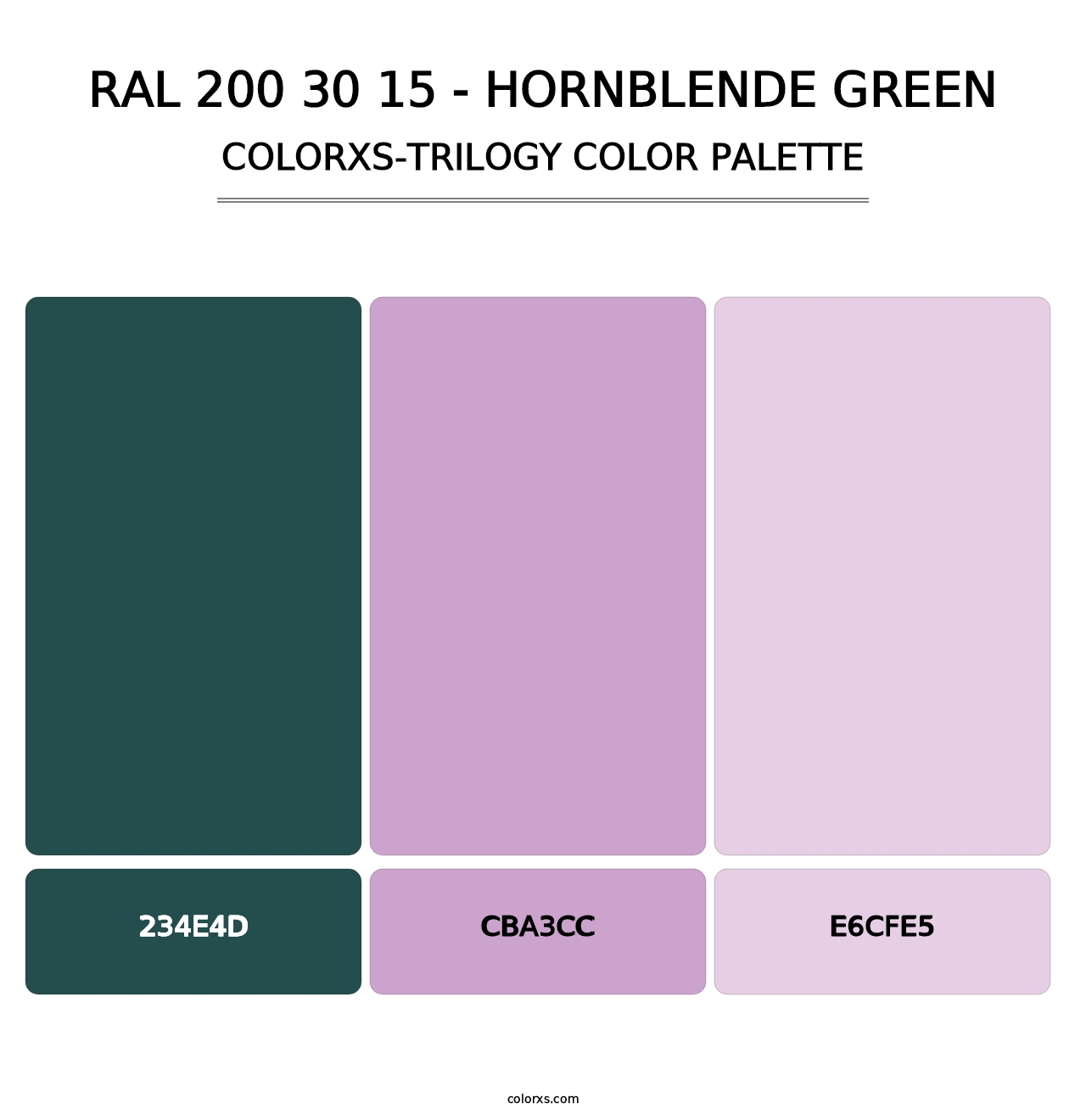RAL 200 30 15 - Hornblende Green - Colorxs Trilogy Palette