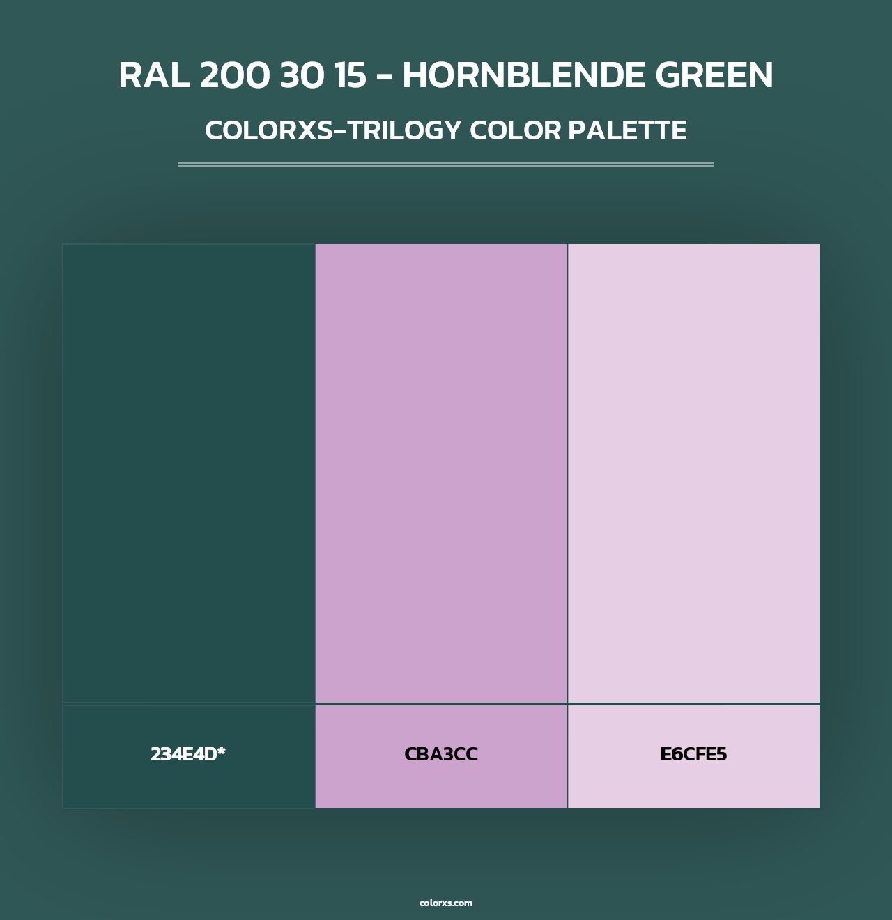 RAL 200 30 15 - Hornblende Green - Colorxs Trilogy Palette