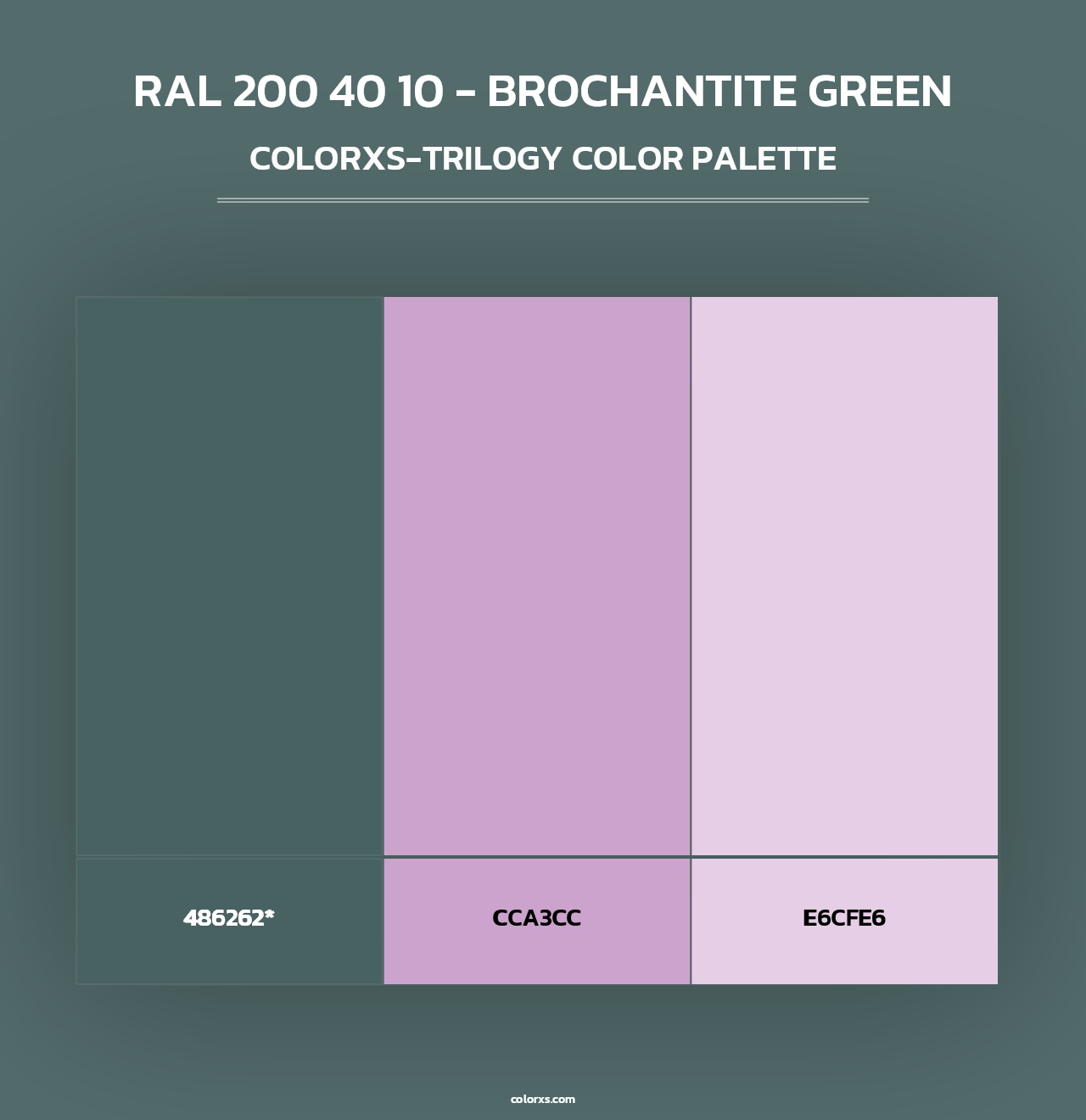 RAL 200 40 10 - Brochantite Green - Colorxs Trilogy Palette