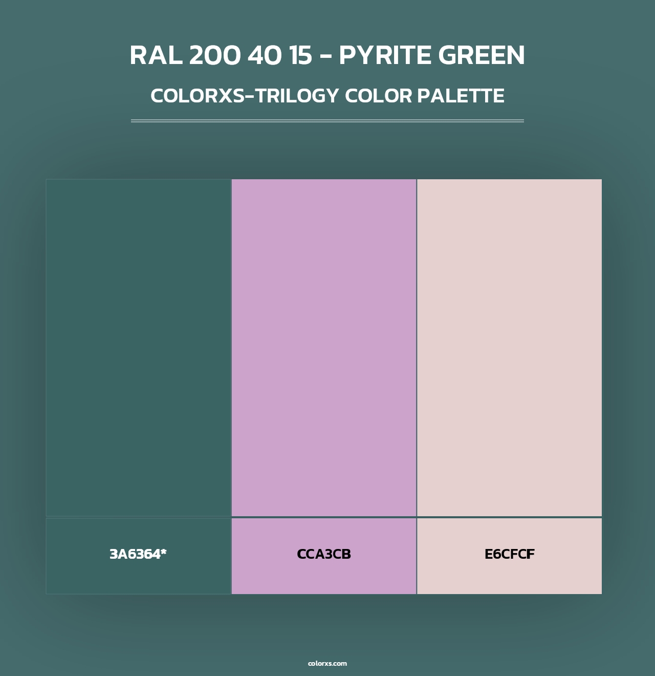 RAL 200 40 15 - Pyrite Green - Colorxs Trilogy Palette