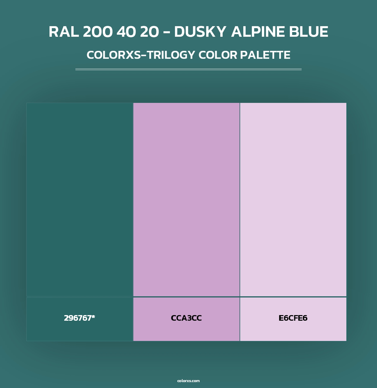 RAL 200 40 20 - Dusky Alpine Blue - Colorxs Trilogy Palette