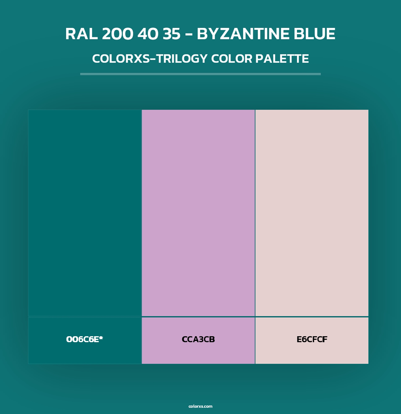 RAL 200 40 35 - Byzantine Blue - Colorxs Trilogy Palette