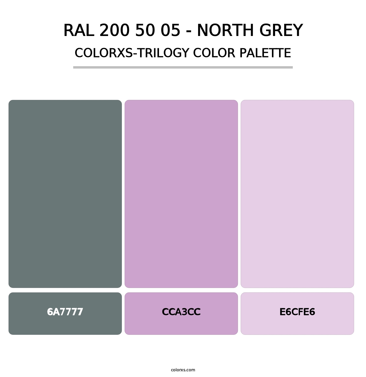 RAL 200 50 05 - North Grey - Colorxs Trilogy Palette