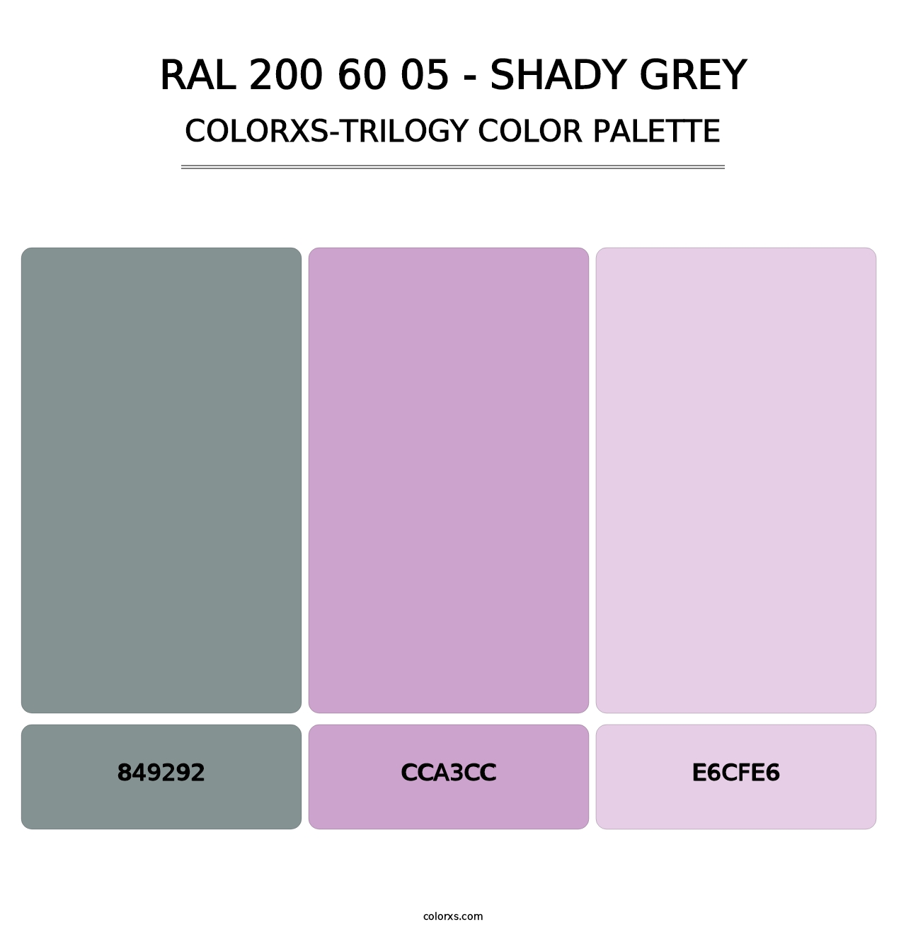 RAL 200 60 05 - Shady Grey - Colorxs Trilogy Palette